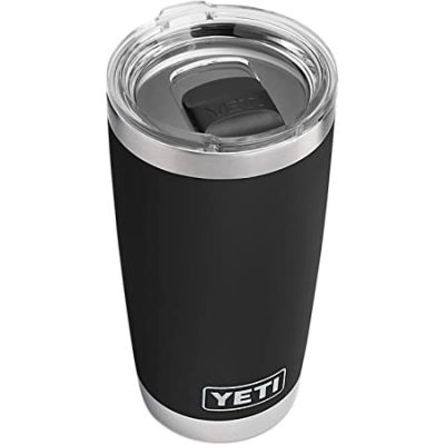 YETI Rambler 20 oz Tumbler, Stainless Steel, Vacuum Insulated with MagSlider Lid, Black