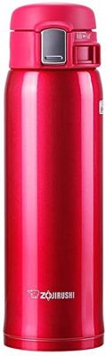 Zojirushi SM-SA48RW Stainless Steel Vacuum Insulated Mug, 16-Ounce, Clear Red